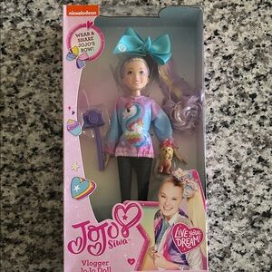 Nickelodeon JoJo Siwa Doll with Blue Bow and Colorful Outfit